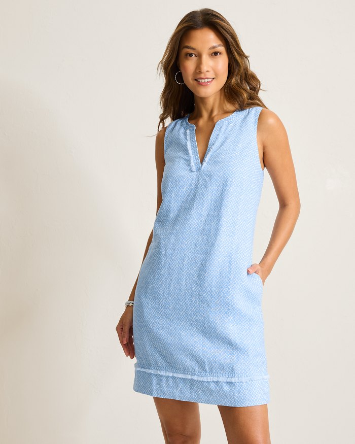 Two Palms Bay Breeze Linen Shift Dress