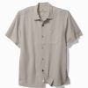 Big & Tall Hawaiian Herringbone Silk Camp Shirt