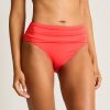 Pearl High-Waist Shirred Bikini Bottoms