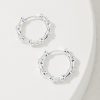 Oasis Essence Silver Bamboo Hoop Earrings
