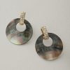 Pearl Island Shell Disk Drop Earrings