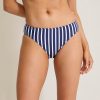 Coastline Stripe Reversible High-Waist Bikini Bottoms