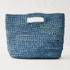Naomi Denim Raffia Mini Bag
