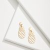 Tropical Blooms Pineapple Mother of Pearl Statement Earrings