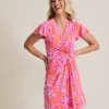 Sophia Twist Paradiso Petals Faux-Wrap Dress