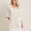 Palm View Linen-Blend Shift Dress