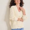 Zoe Cotton Shaker-Stitch Cardigan