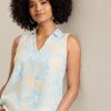 Coastalina Linen Paradiso Petals Popover Top