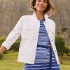 Ella Twill White Jean Jacket