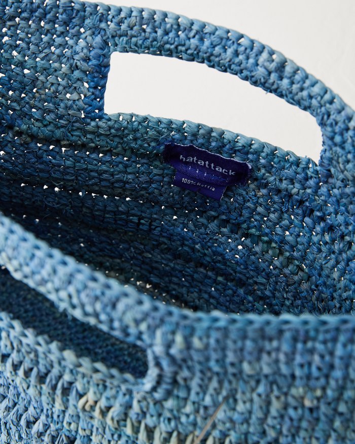 Naomi Denim Raffia Mini Bag