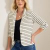 Knit Piqué Stripe Blazer