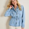 Chambray O'Lei Linen-Blend Utility Jacket