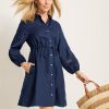 Coastalina Linen Shirt Dress